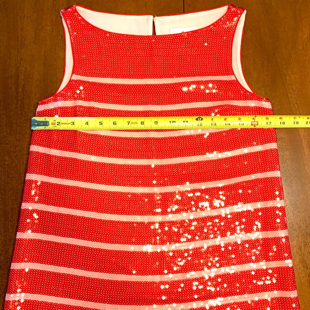Pink Kate Spade Caution to the Wind Sleeveless Striped Sequin Shift Dress 4 - Picture 5 of 9